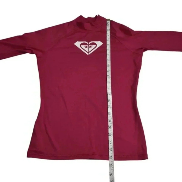 Roxy Whole Hearted Long Sleeve Rash Guard Pink Junior Size 10 - Picture 8 of 10